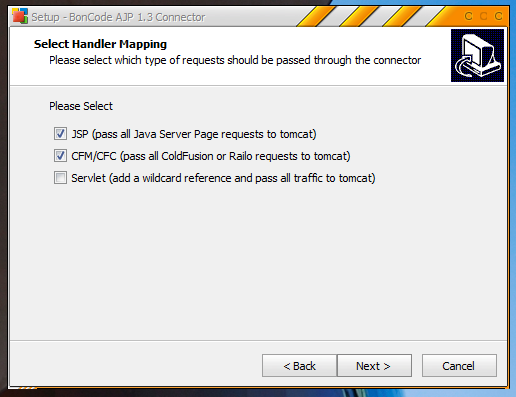 BonCode Connector pass JSP, CFM, CFC to Tomcat